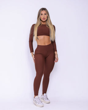 Conjunto Legging Básico Light + Top Manga Longa