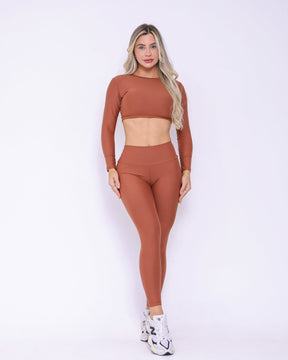 Conjunto Legging Básico Light + Top Manga Longa