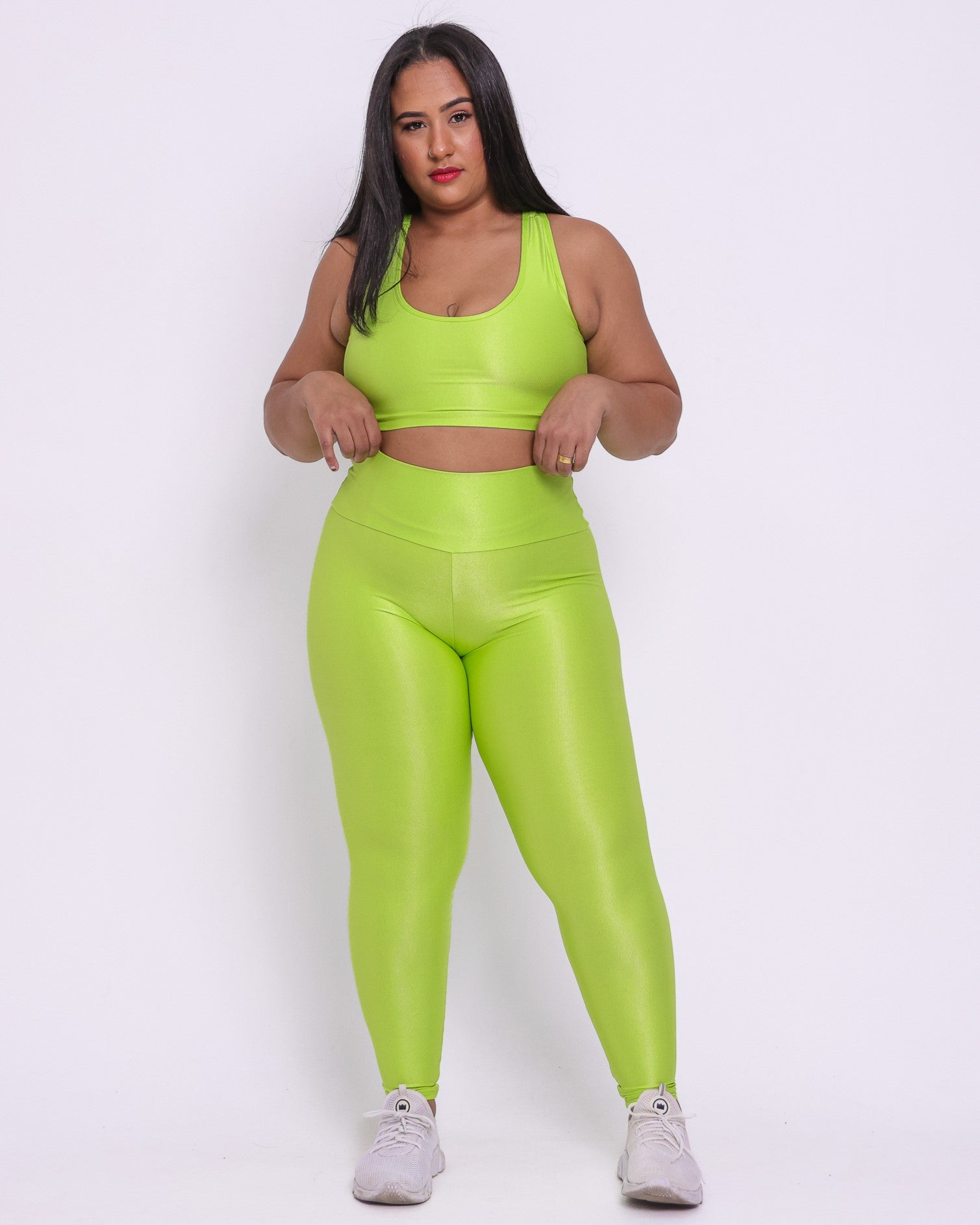 Conjunto Legging Curve Plus Size + Top Nadador (Todas cores)