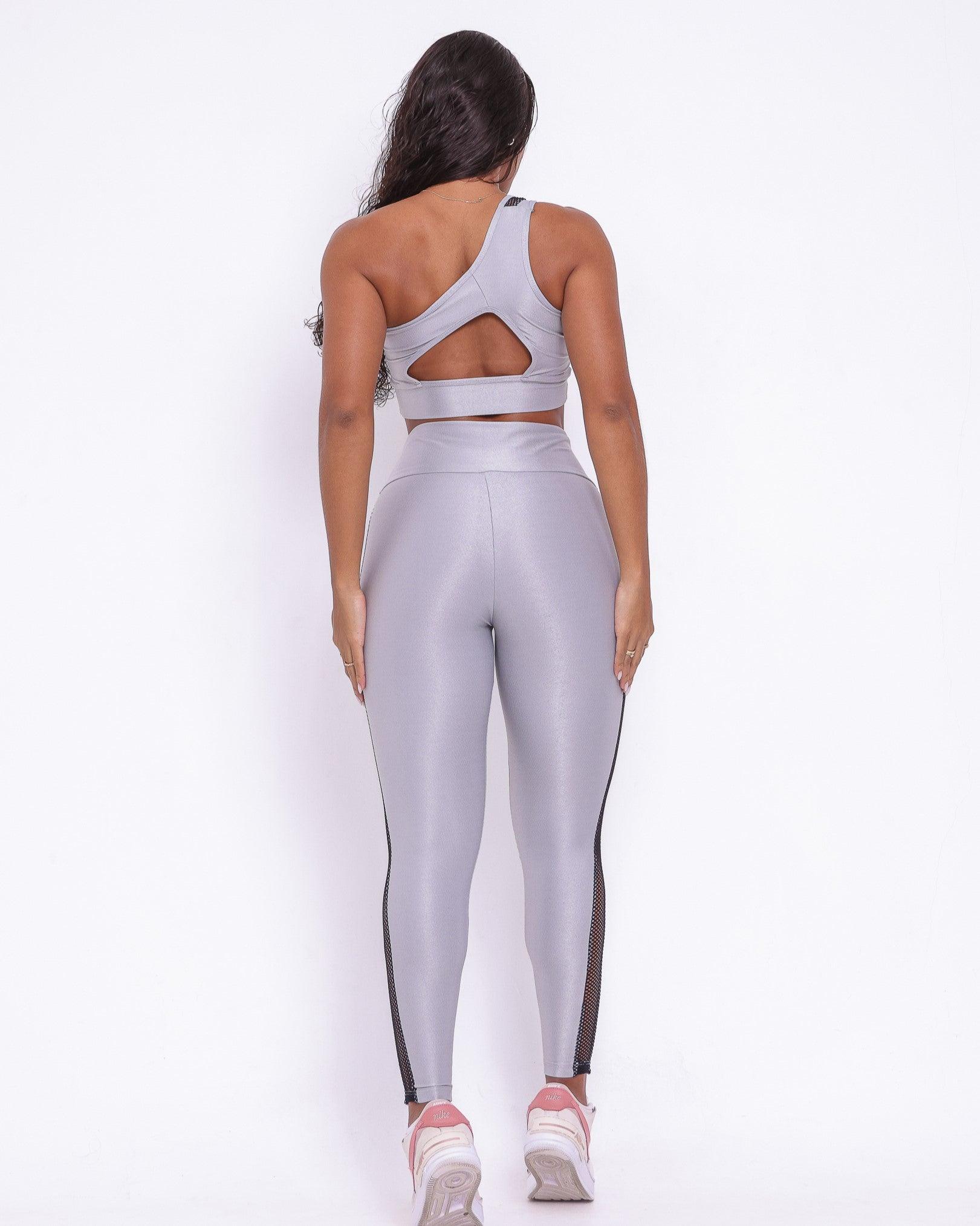 Conjunto Legging Básico Essence Tela Lateral + Top