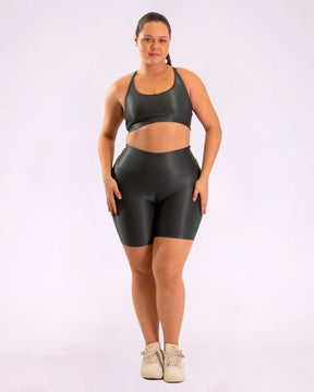 Conjunto Bermuda Curve Plus Size + Top Luna (Todas cores)