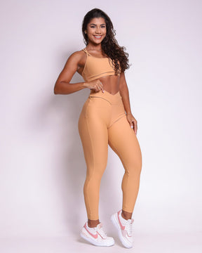 Conjunto Legging Básico Cós Cruzado Light + Top Lu