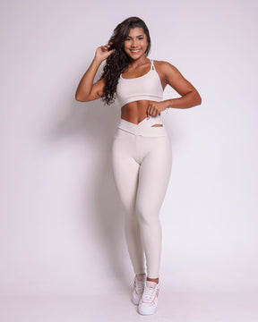 Conjunto Legging Básico Cós Cruzado Light + Top Lu