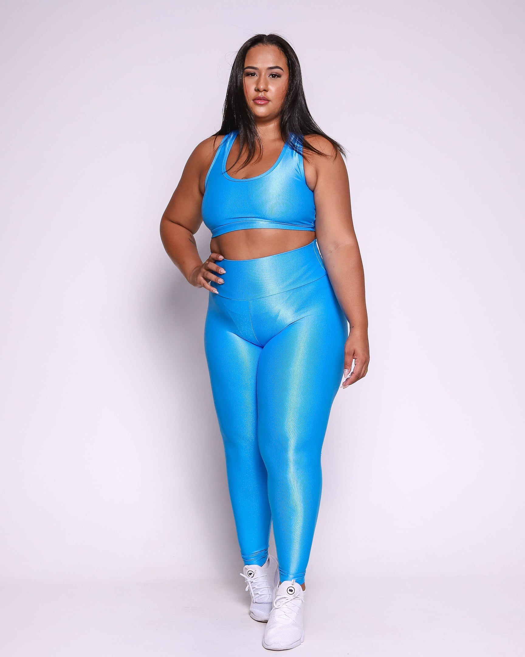 Conjunto Legging Curve Plus Size + Top Nadador (Todas cores)