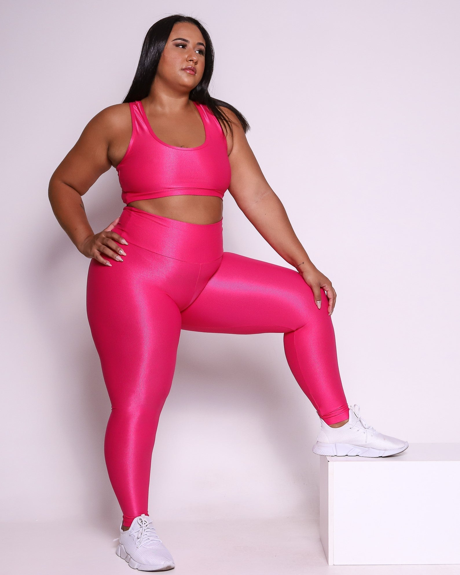 Conjunto Legging Curve Plus Size + Top Nadador (Todas cores)