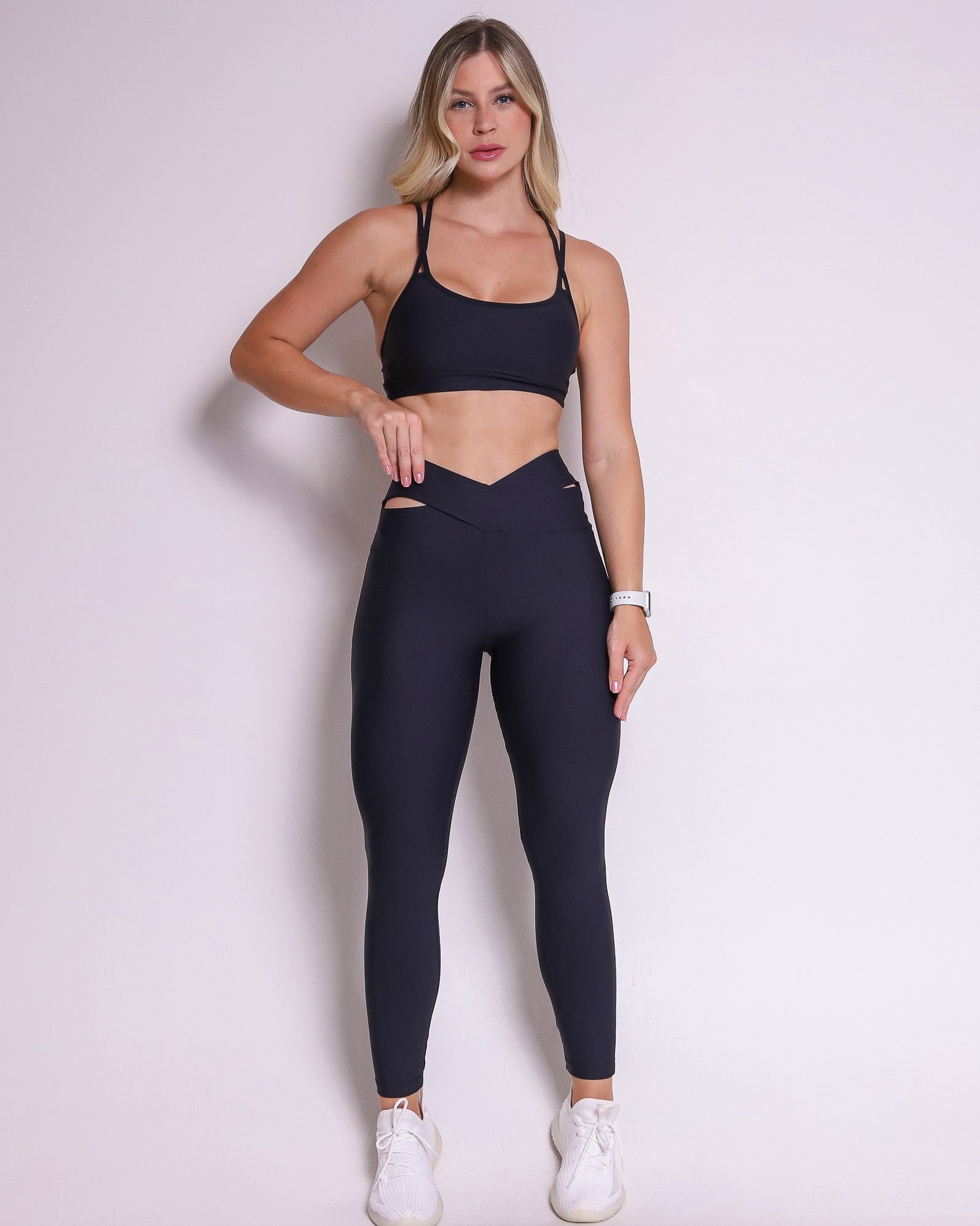 Conjunto Legging Básico Cós Cruzado Light + Top Lu