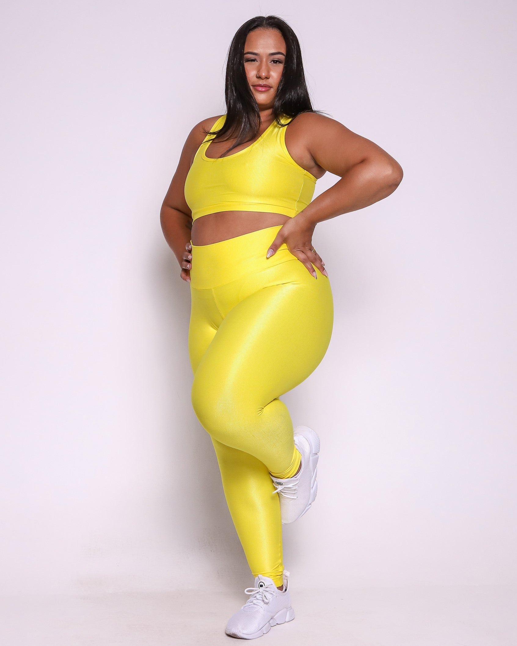 Conjunto Legging Curve Plus Size + Top Nadador (Todas cores)