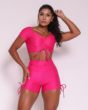 Conjunto Short Básico Cross Compressão + Top Manguinha