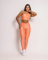 Conjunto Legging Empina Bumbum Vivo Cós Reto Compressão + Top Paloma