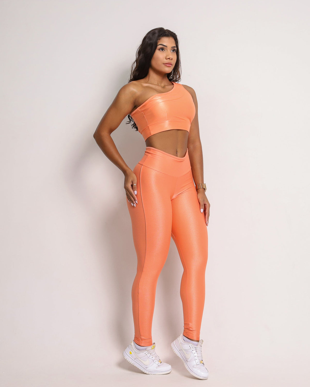 Conjunto Legging Empina Bumbum Vivo Cós Reto Compressão + Top Paloma