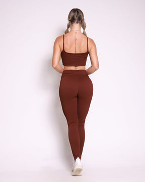 Conjunto Legging Básico Textura Valência + Top Bruna