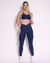 Conjunto Legging Básico Cós Cruzado Light + Top Lu