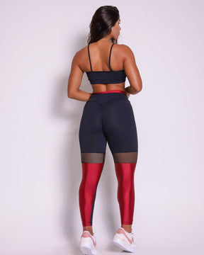 Conjunto Legging Empina Bumbum Metalic + Top