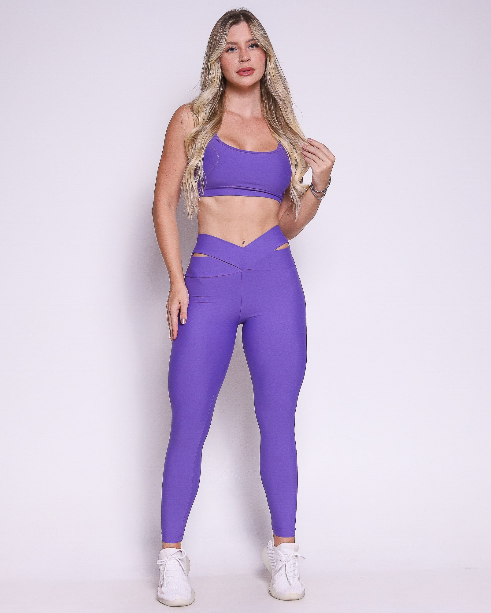 Conjunto Legging Básico Cós Cruzado Light + Top Lu