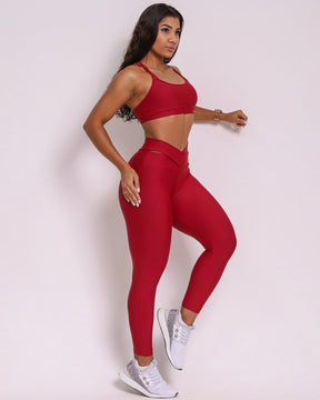 Conjunto Legging Básico Cós Cruzado Light + Top Lu