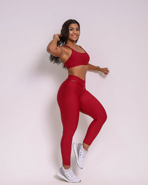 Conjunto Legging Básico Cós Cruzado Light + Top Lu