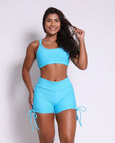 Conjunto Short Básico Cross Textura Soft + Top Lu