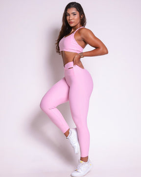 Conjunto Legging Básico Cós Cruzado Light + Top Lu