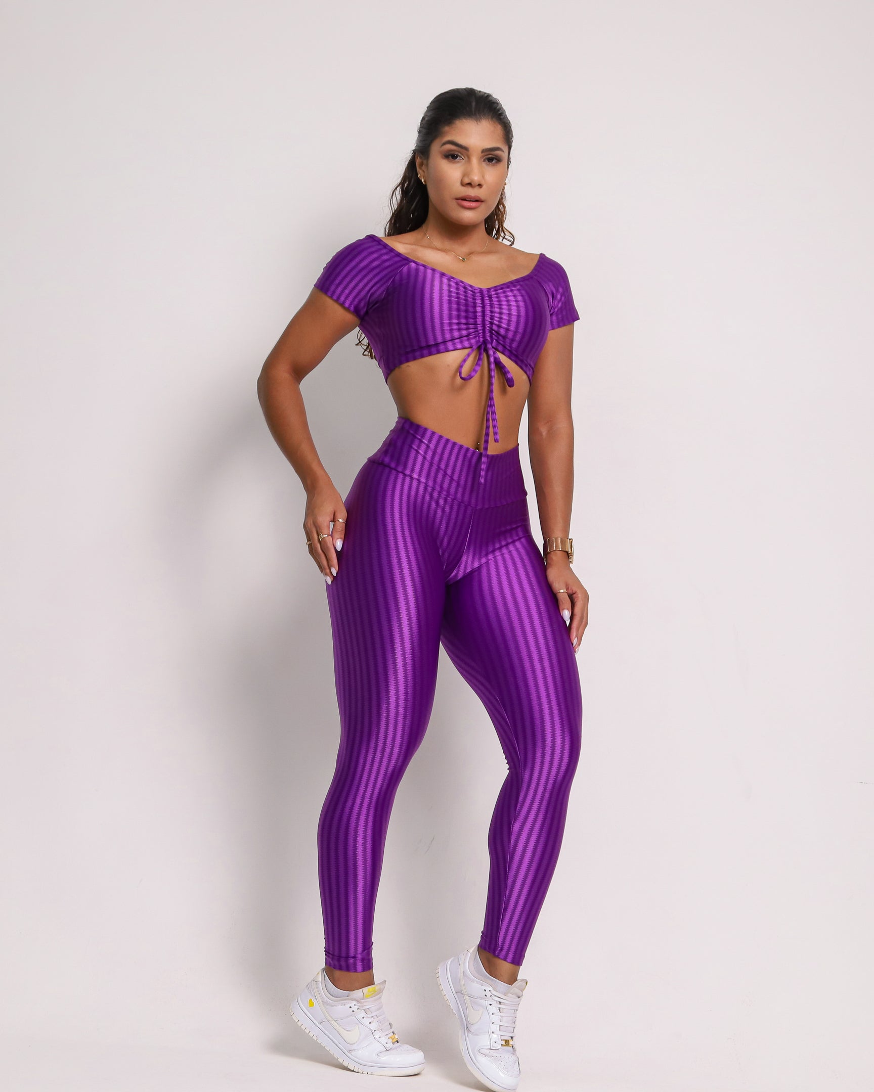 Conjunto Legging Básico Cirrê + Top Manguinha