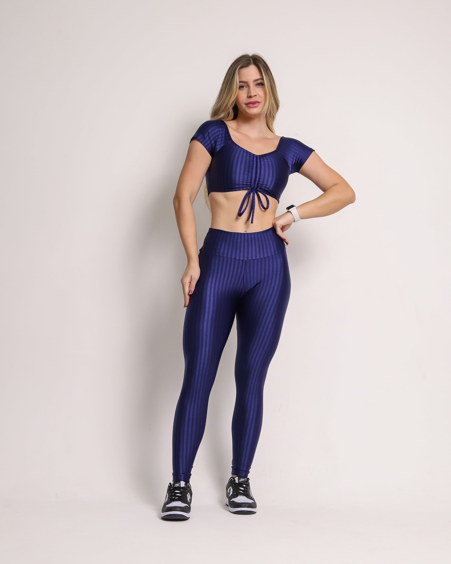 Conjunto Legging Básico Cirrê + Top Manguinha