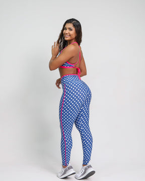 Conjunto Legging Empina Bumbum Vivo Estampa + Top Paula