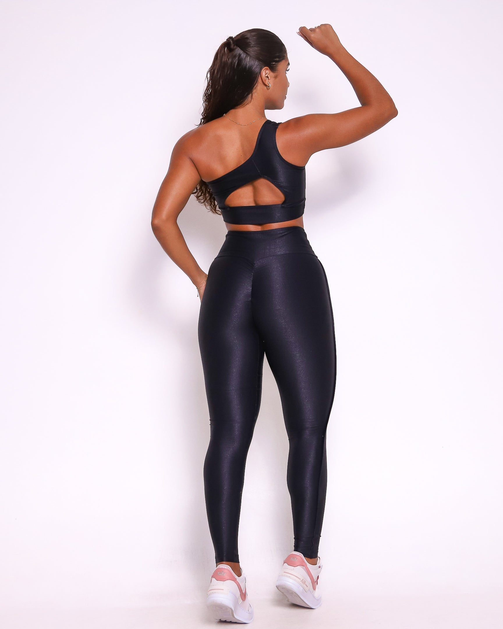 Conjunto Legging Empina Bumbum Vivo Cós Reto Compressão + Top Paloma