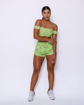 Conjunto Short Básico Light Onça Colors + Top Ciganinha