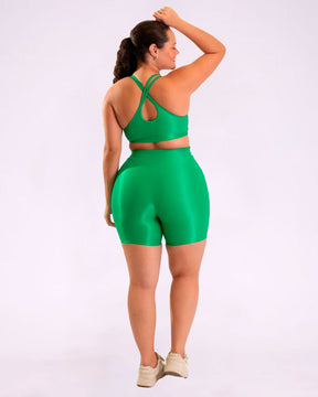 Conjunto Bermuda Curve Plus Size + Top Luna (Todas cores)